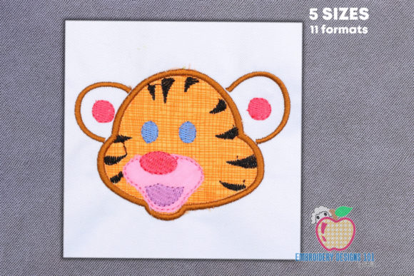 Baby Tiger Applique Design