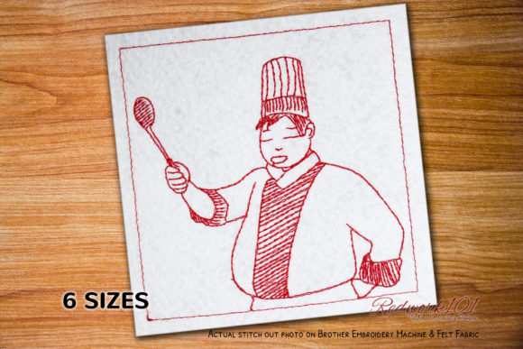 Confident Young Chef Bluework