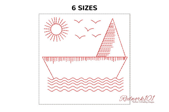 Paper Craft Boat Origami Toy Redwork