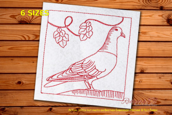 Pigeons and Doves Machine Embroidery