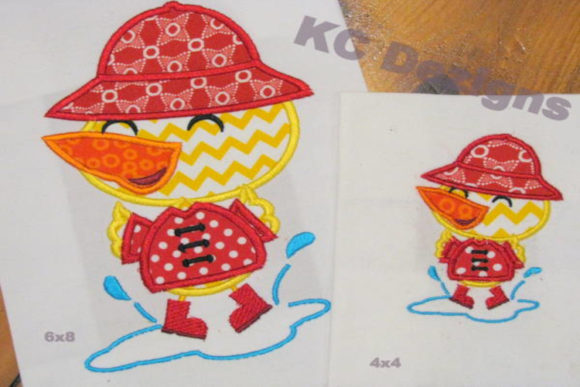 Puddle Duck Applique: A Charming Farm Animal Embroidery Design