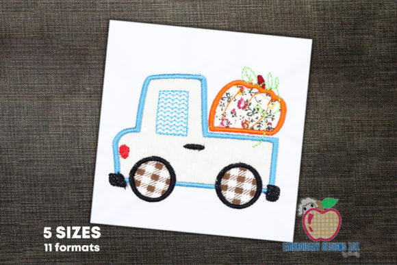 Pumpkin Truck Applique