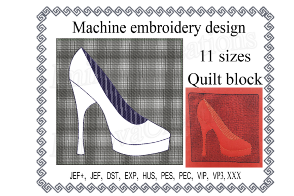 Quilt Block Shoe with Butterfly